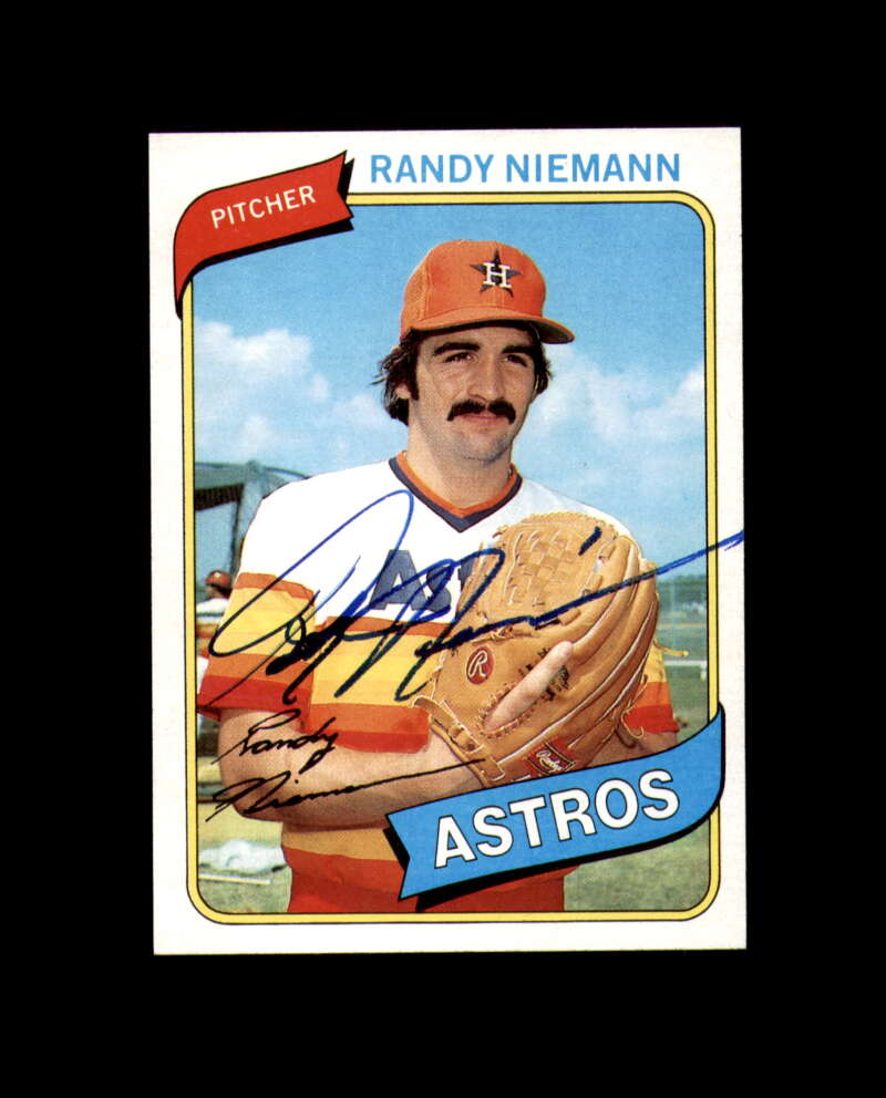 Randy Niemann Signed 1980 Topps Houston Astros Autograph