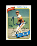 Terry Puhl Signed 1980 Topps Houston Astros Autograph