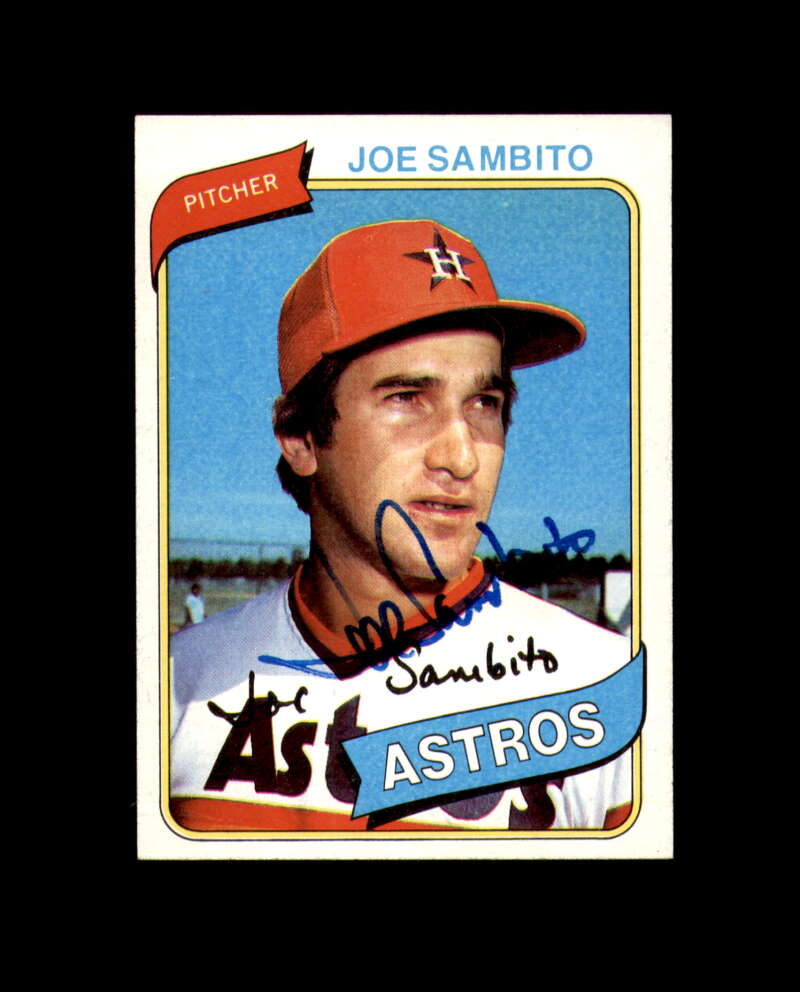 Joe Sambito Signed 1980 Topps Houston Astros Autograph
