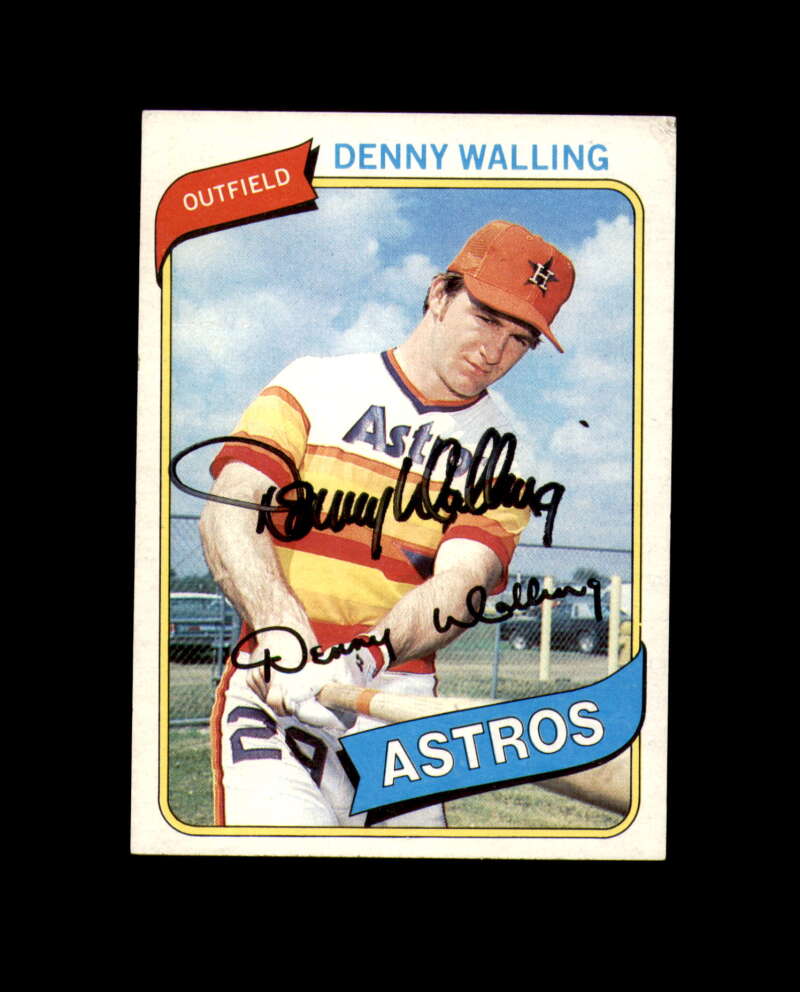 Denny Walling Signed 1980 Topps Houston Astros Autograph