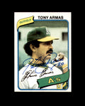Tony Armas Signed 1980 Topps Oakland Athletics Autograph