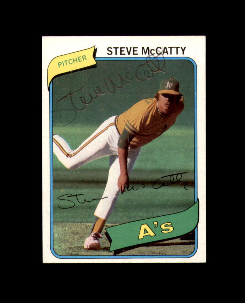 Steve McCatty Signed 1980 Topps Oakland Athletics Autograph