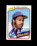Cecil Cooper Signed 1980 Topps Milwaukee Autograph