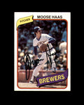 Moose Haas Signed 1980 Topps Milwaukee Autograph