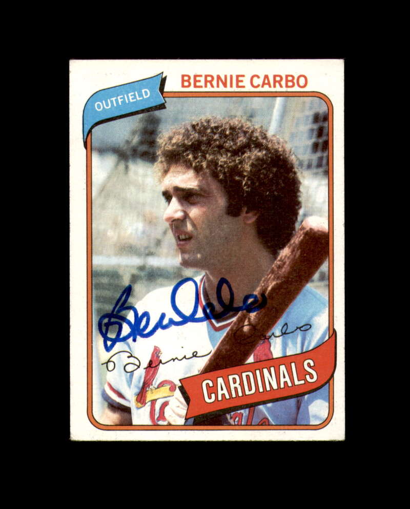 Bernie Carbo Signed 1980 Topps St. Louis Cardinals Autograph