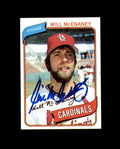Will McEnaney Signed 1980 Topps St. Louis Cardinals Autograph