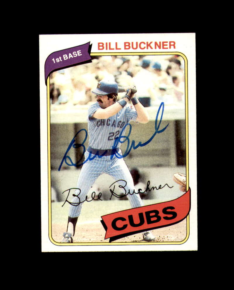Bill Buckner Signed 1980 Topps Chicago Cubs Autograph