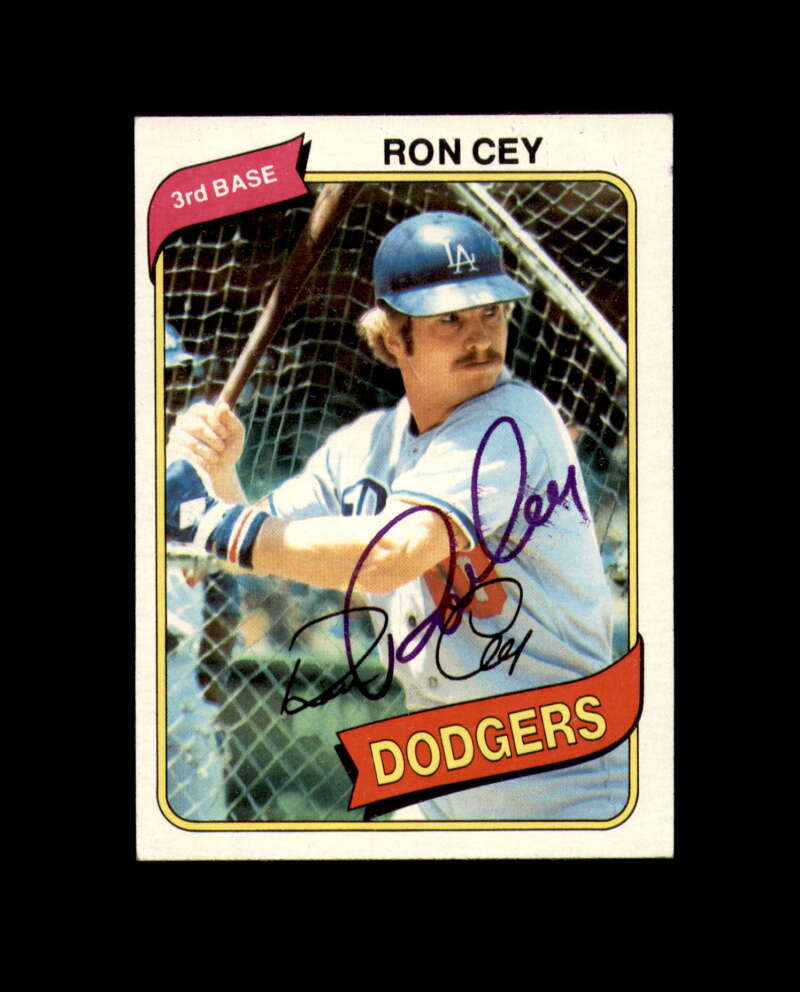 Ron Cey Signed 1980 Topps Los Angeles Dodgers Autograph