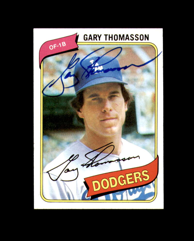 Gary Thomasson Signed 1980 Topps Los Angeles Dodgers Autograph