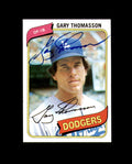 Gary Thomasson Signed 1980 Topps Los Angeles Dodgers Autograph