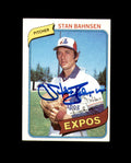Stan Bahnsen Signed 1980 Topps Montreal Expos Autograph