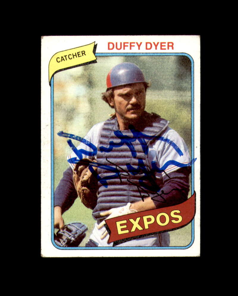 Duffy Dyer Signed 1980 Topps Montreal Expos Autograph