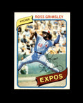 Ross Grimsley Signed 1980 Topps Montreal Expos Autographed