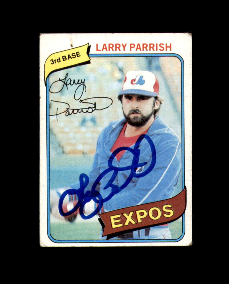 Larry Parrish Signed 1980 Topps Montreal Expos Autograph