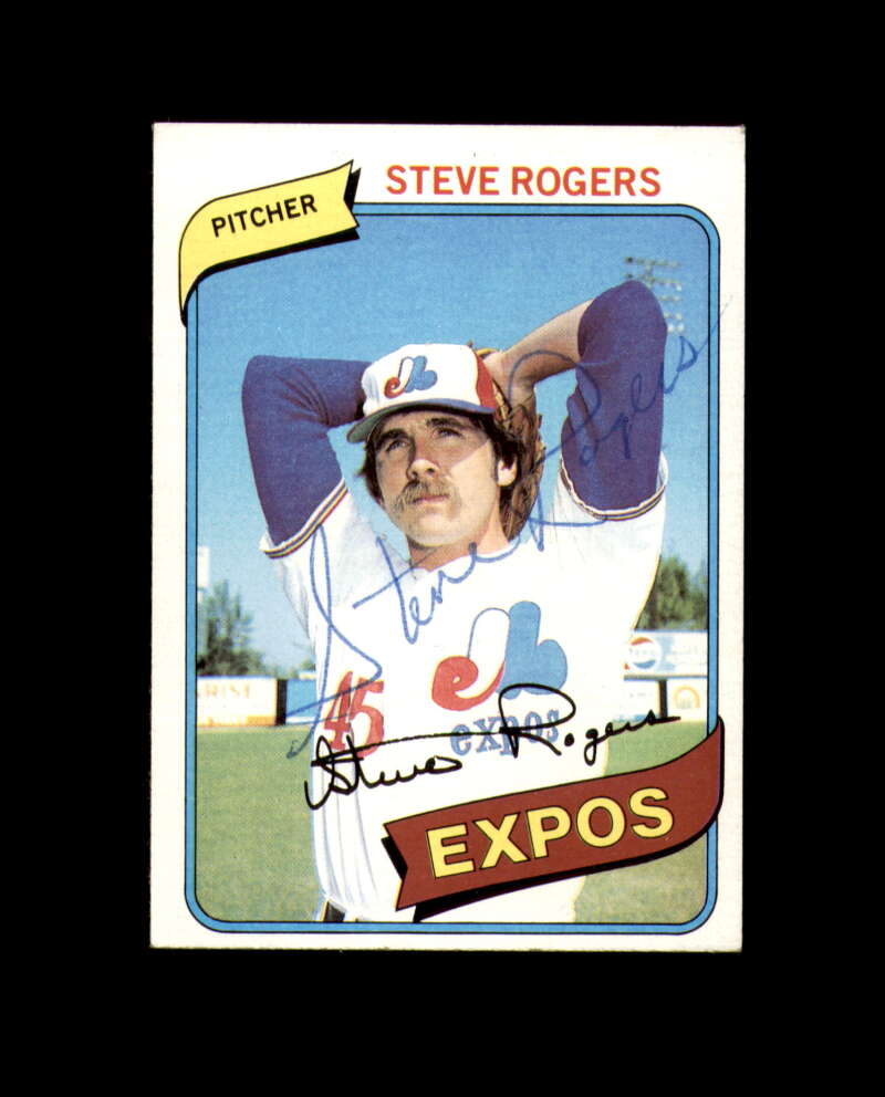 Steve Rogers Signed 1980 Topps Montreal Expos Autograph