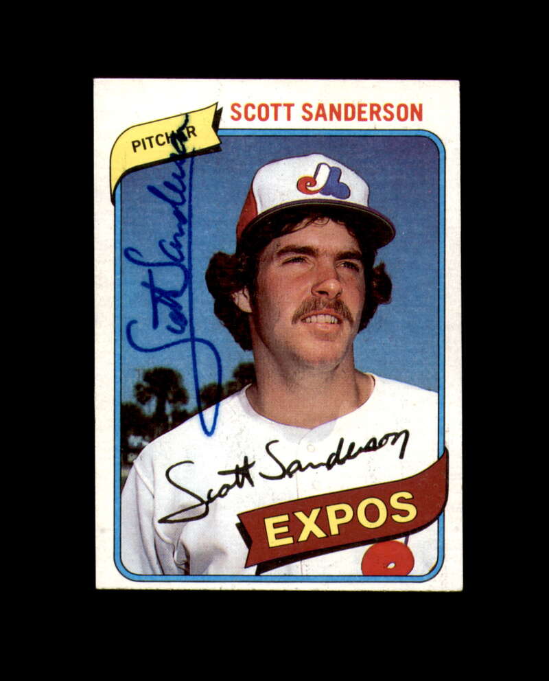 Scott Sanderson Signed 1980 Topps Montreal Expos Autograph
