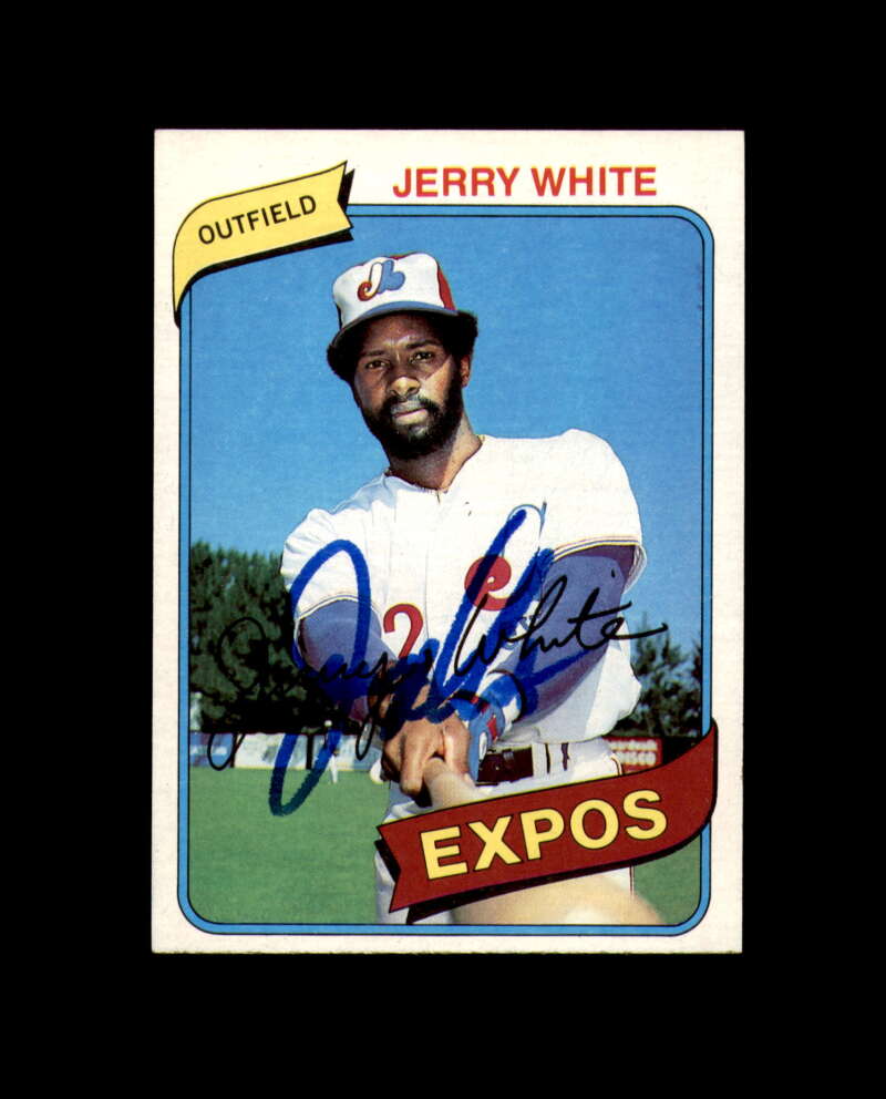 Jerry White Signed 1980 Topps Montreal Expos Autographed