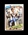 Jack Clark Signed 1980 Topps San Francisco Giants Autographed