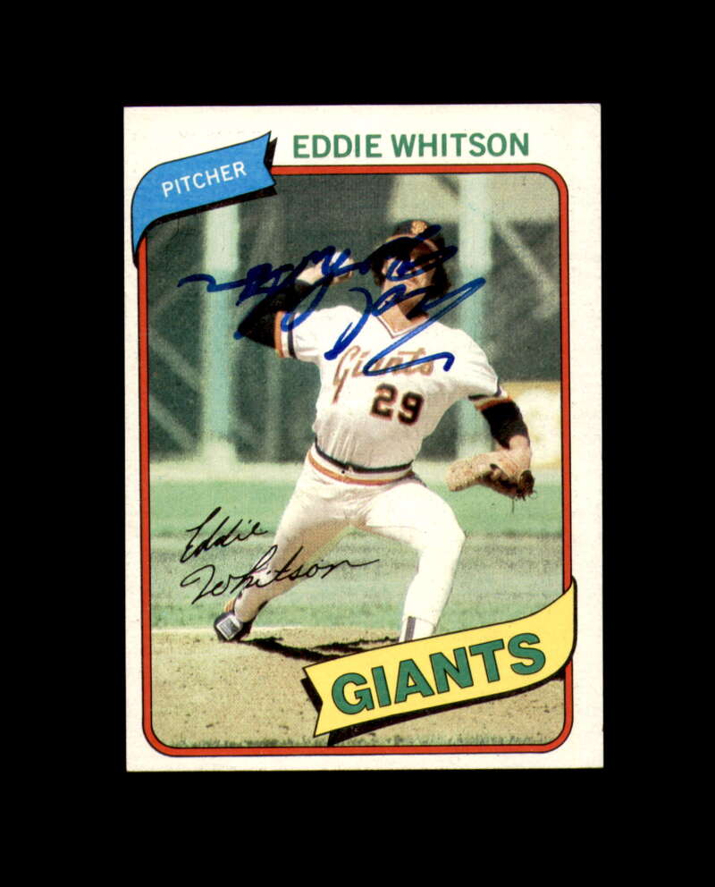 Eddie Whitson Signed 1980 Topps San Francisco Giants Autograph