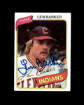 Len Barker Signed 1980 Topps Cleveland Autograph