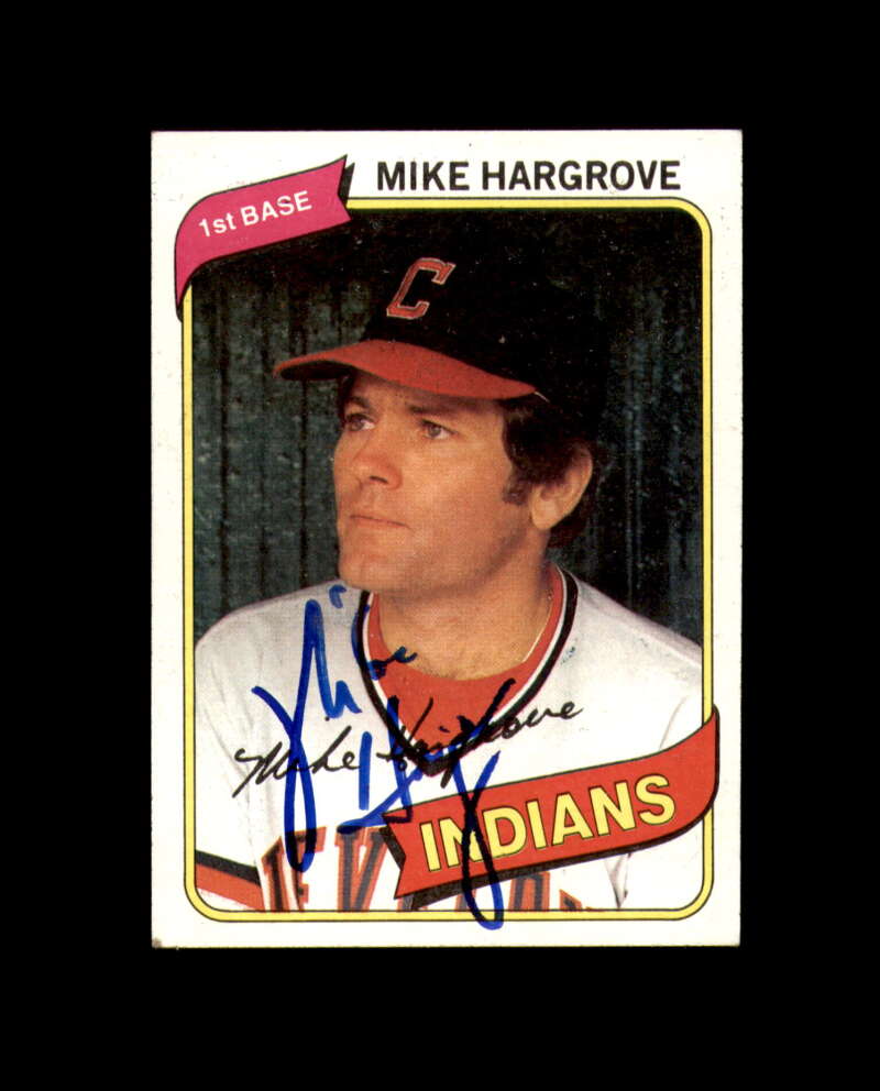 Mike Hargrove Signed 1980 Topps Cleveland Autograph