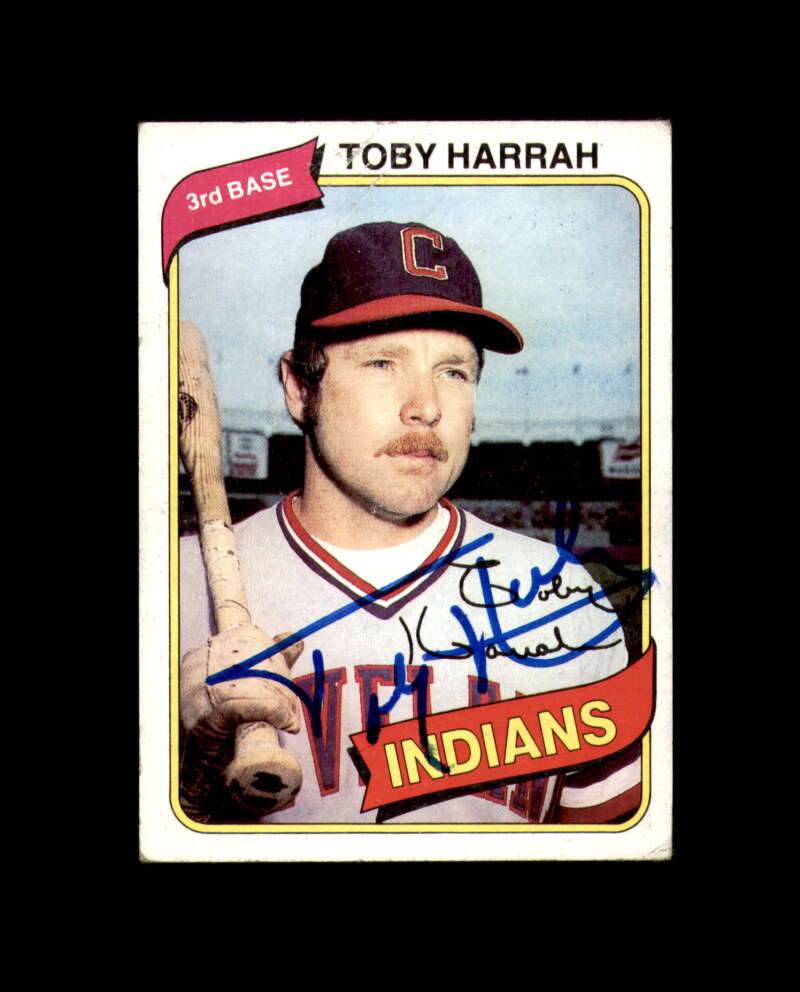 Toby Harrah Signed 1980 Topps Cleveland Autograph