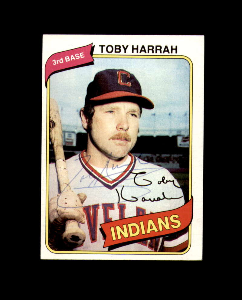 Toby Harrah Signed 1980 Topps Cleveland Autographed