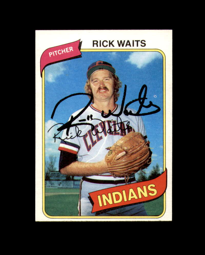Rick Waits Signed 1980 Topps Cleveland Autograph
