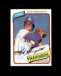 Rick Honeycutt Signed 1980 Topps Seattle Mariners Autograph