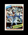 Mario Mendoza Signed 1980 Topps Seattle Mariners Autograph