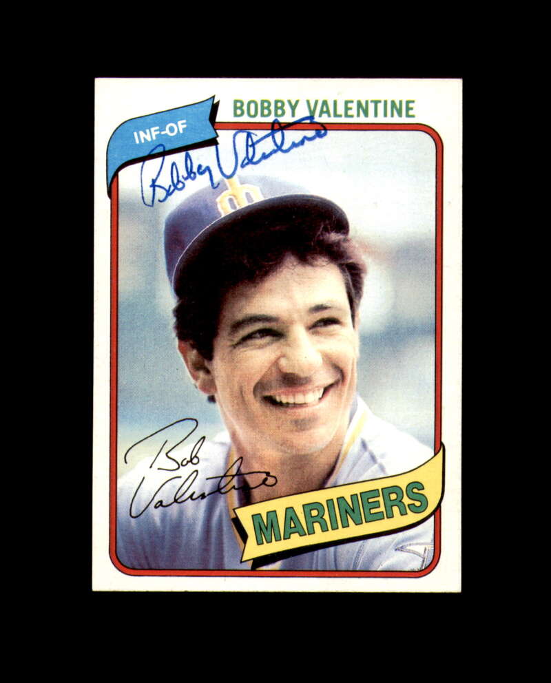 Bobby Valentine Signed 1980 Topps Seattle Mariners Autograph