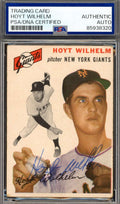 Hoyt Wilhelm PSA DNA Vintage Signed 1954 Topps Autograph