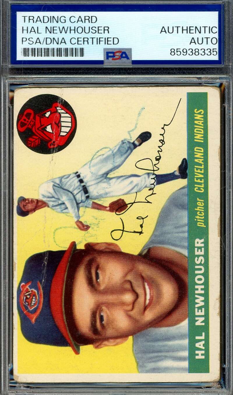 Hal Newhouser PSA DNA Vintage Signed 1955 Topps Autograph
