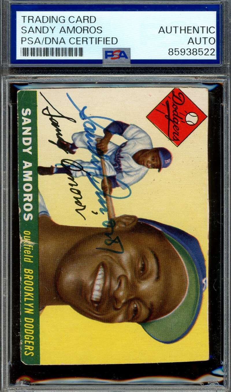 Sandy Amoros PSA DNA Signed 1955 Topps Autograph