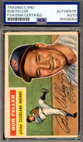 Bob Feller PSA DNA Vintage Signed 1956 Topps Autograph