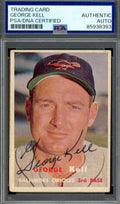 George Kell PSA DNA Signed 1957 Topps Autograph Tigers