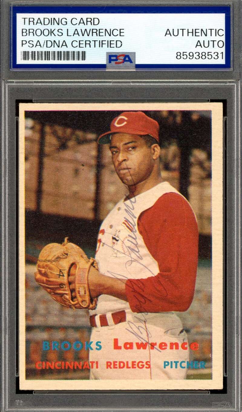 Brooks Lawrence PSA DNA Signed 1957 Topps Autograph