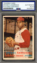 Brooks Lawrence PSA DNA Signed 1957 Topps Autograph