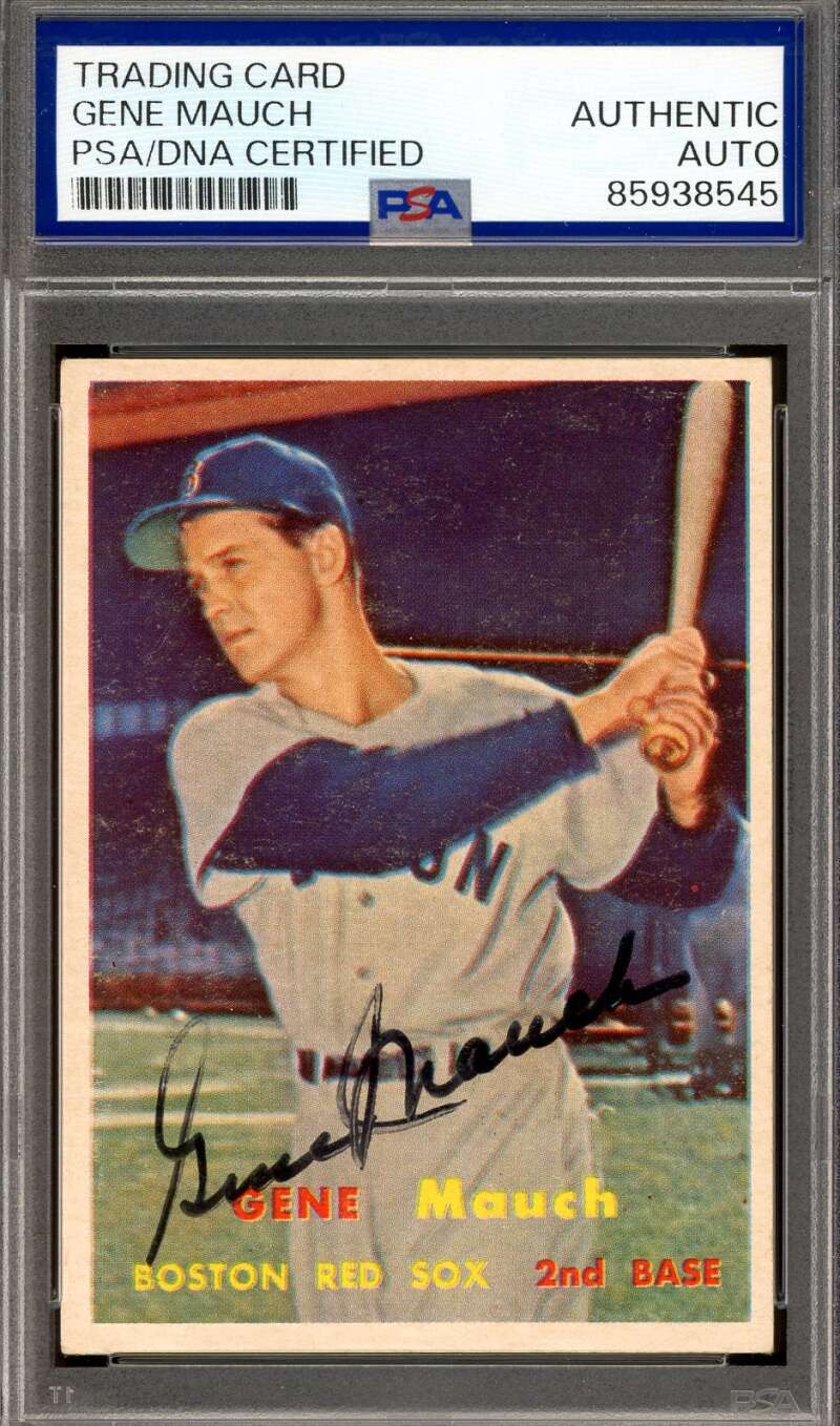 Gene Mauch PSA DNA Signed 1957 Topps Autograph