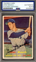 Gene Mauch PSA DNA Signed 1957 Topps Autograph