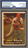 Robin Roberts PSA DNA Vintage Signed 1957 Topps Autograph