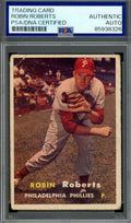 Robin Roberts PSA DNA Vintage Signed 1957 Topps Autographed