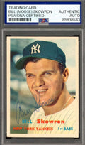 Bill Moose Skowron PSA DNA Vintage Signed 1957 Topps Autograph Yankees