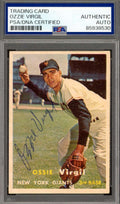 Ozzie Virgil PSA DNA Vintage Signed 1957 Topps Rookie Autograph