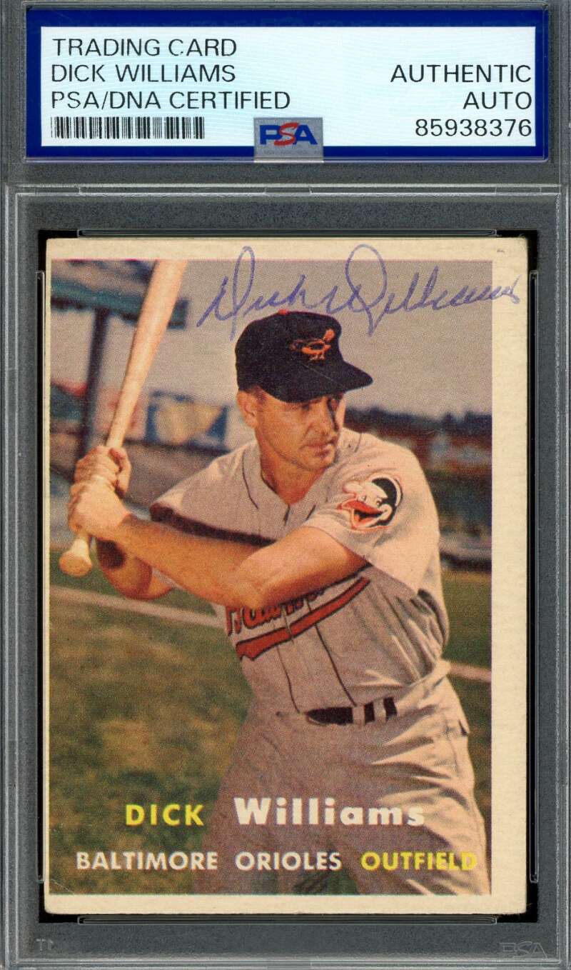 Dick Williams PSA DNA Vintage Signed 1957 Topps Autograph