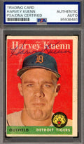 Harvey Kuenn PSA DNA Vintage Signed 1958 Topps Autograph Tigers