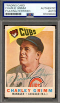 Charlie Grimm PSA DNA Vintage Signed 1960 Topps Autograph