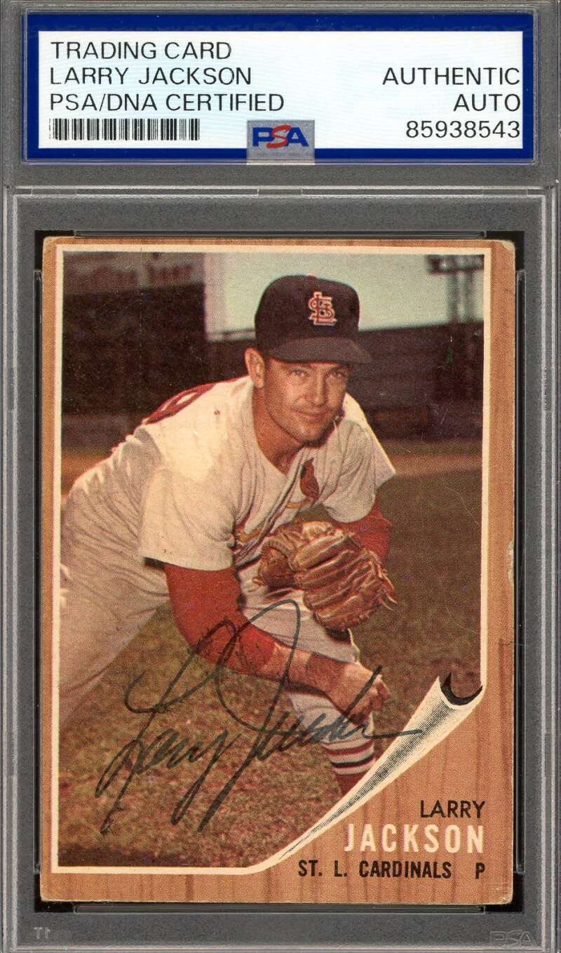 Larry Jackson PSA DNA Signed 1962 Topps Autograph Cardinals