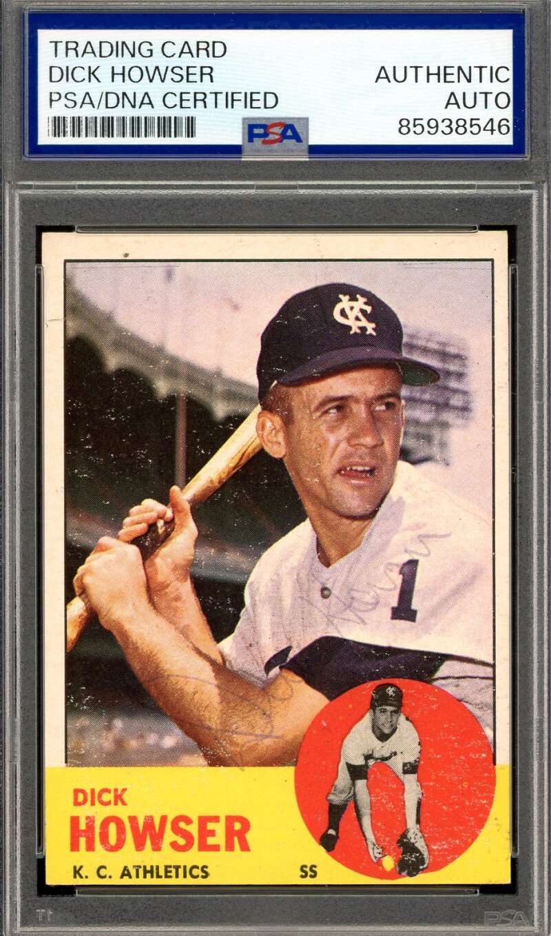 Dick Howser PSA DNA Vintage Signed 1963 Topps Autograph