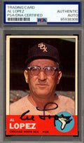 Al Lopez PSA DNA Signed 1963 Topps Autograph
